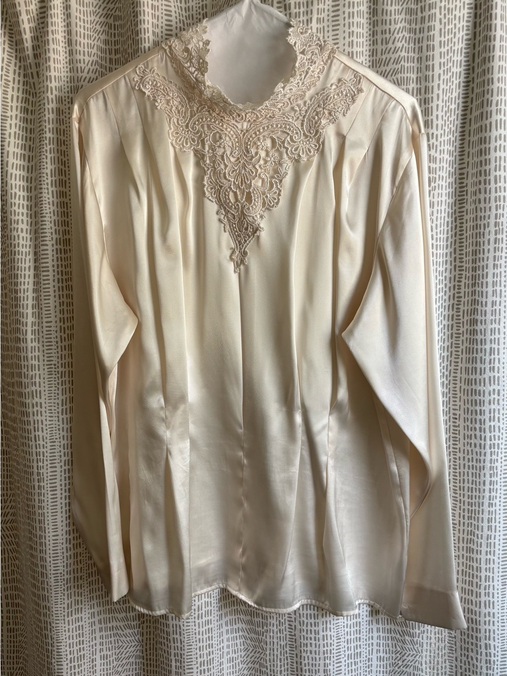 Pierre Cardin satin blouse.